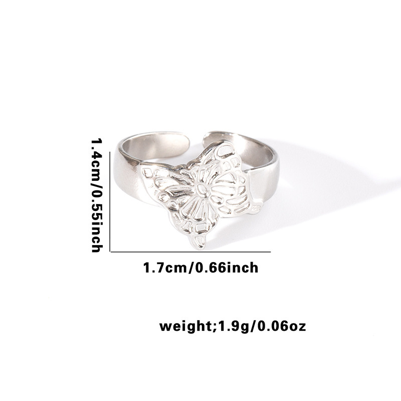 Gold-Plated Hollow Heart Ring, picture 2 of 12
