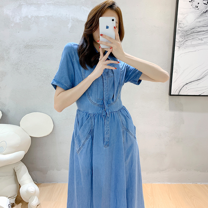 New Style Shirt Design Denim Skirt