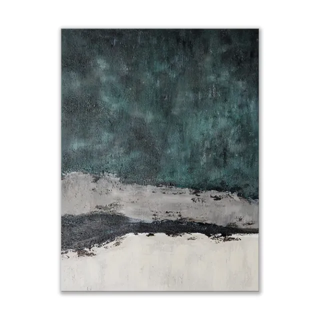 Large Abstract Handmade Painting Retro Green Texture Abstract Wall Art Wabi sabi Modern Home Living Room Decor Without Inner Frame - Shop at LoveMi
