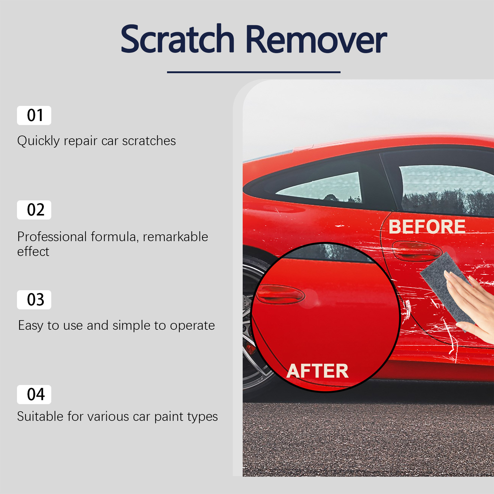 HOMONTH Nano Glitter Cloth Car Scratch Kit Car Paint Scratch Polishing And Maintenance Agent Foreign Trade & Cross-border 3