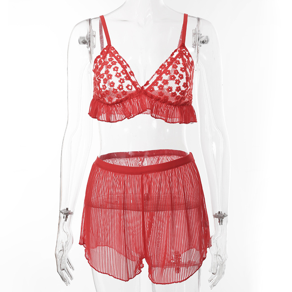 Title 6, Sexy lace home comfort suspender pajamas