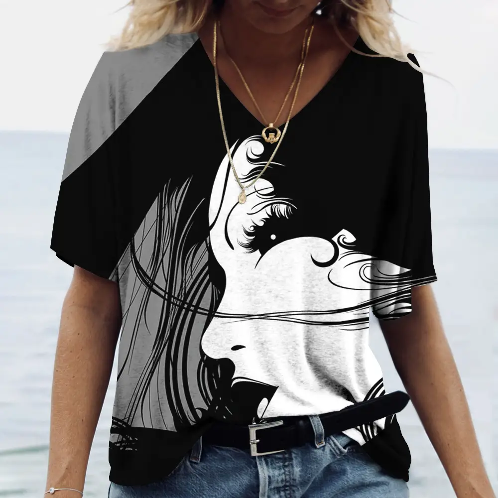 Loose Street Trend Women's Half Face Pattern