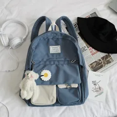 Japanese Girl All-match Ins Backpack - Blue - View 1