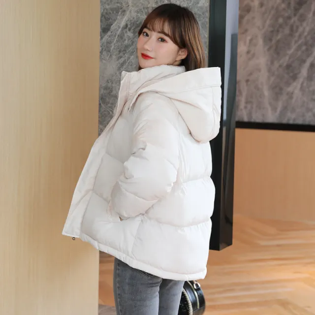 Korean Version Loose Bread Clothes For Women In Winter Beige - Shop at LoveMi