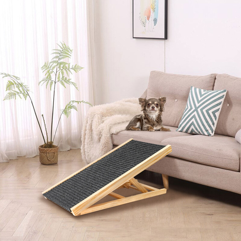 Foldable Dog Stairs Non-Slip Pet Ramp Adjustable Heights Ladder For Car Sofa Bed — image 6