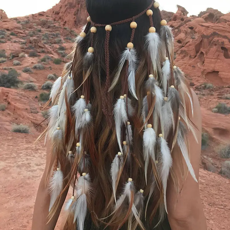 Bohemian Long Feather Headband Hair Accessory