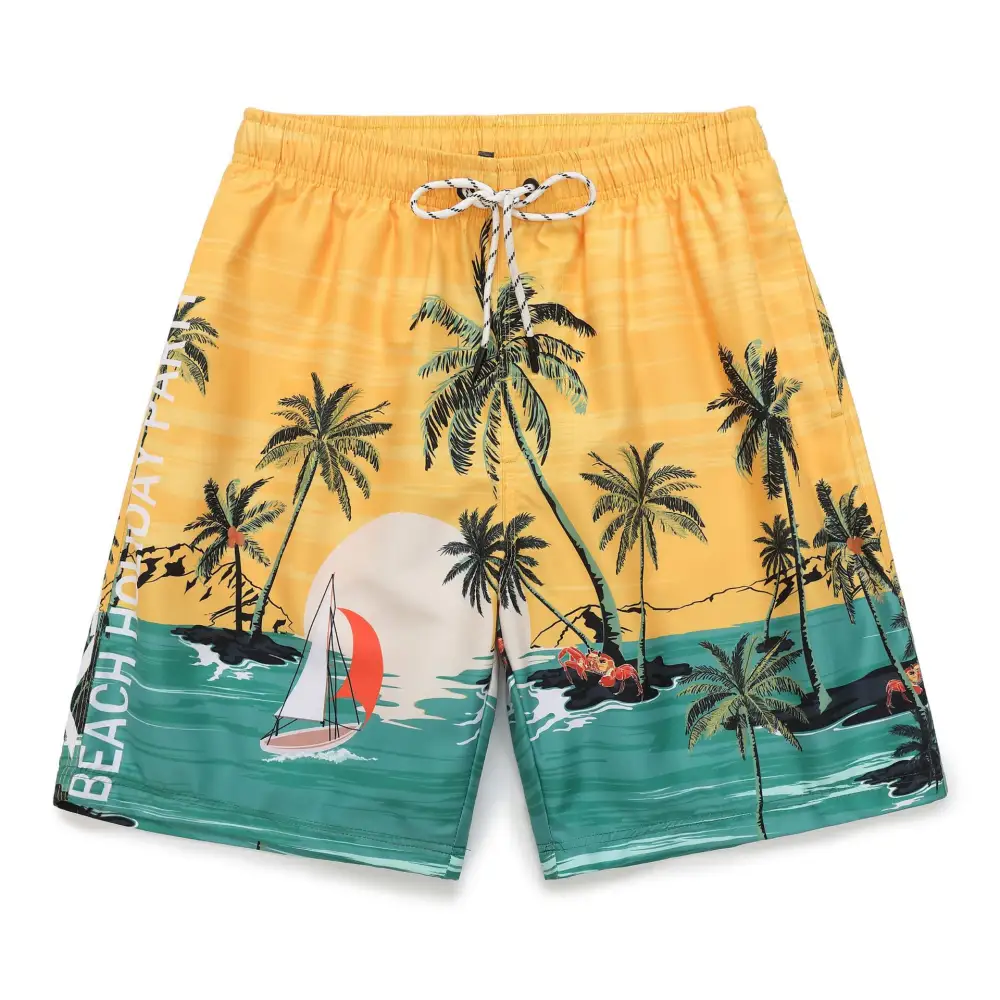 Coconut Pattern Beach Shorts for Men and Women