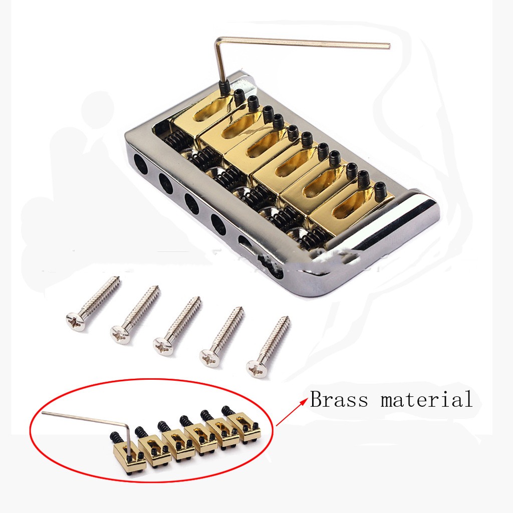Instrument accessories guitar bridge with silver six string