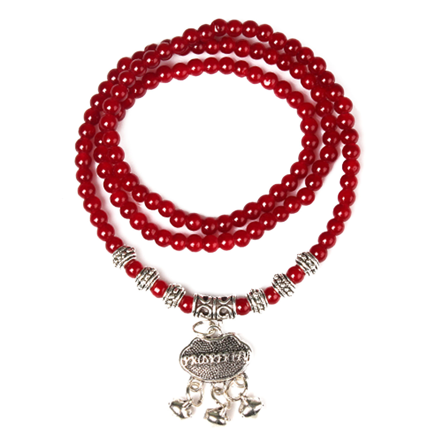 Red Agate Beaded Good Lock Bracelet image 2