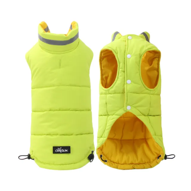 Thickened Waterproof Outdoor Pet Jacket Double sided Reflective Green - Shop at LoveMi
