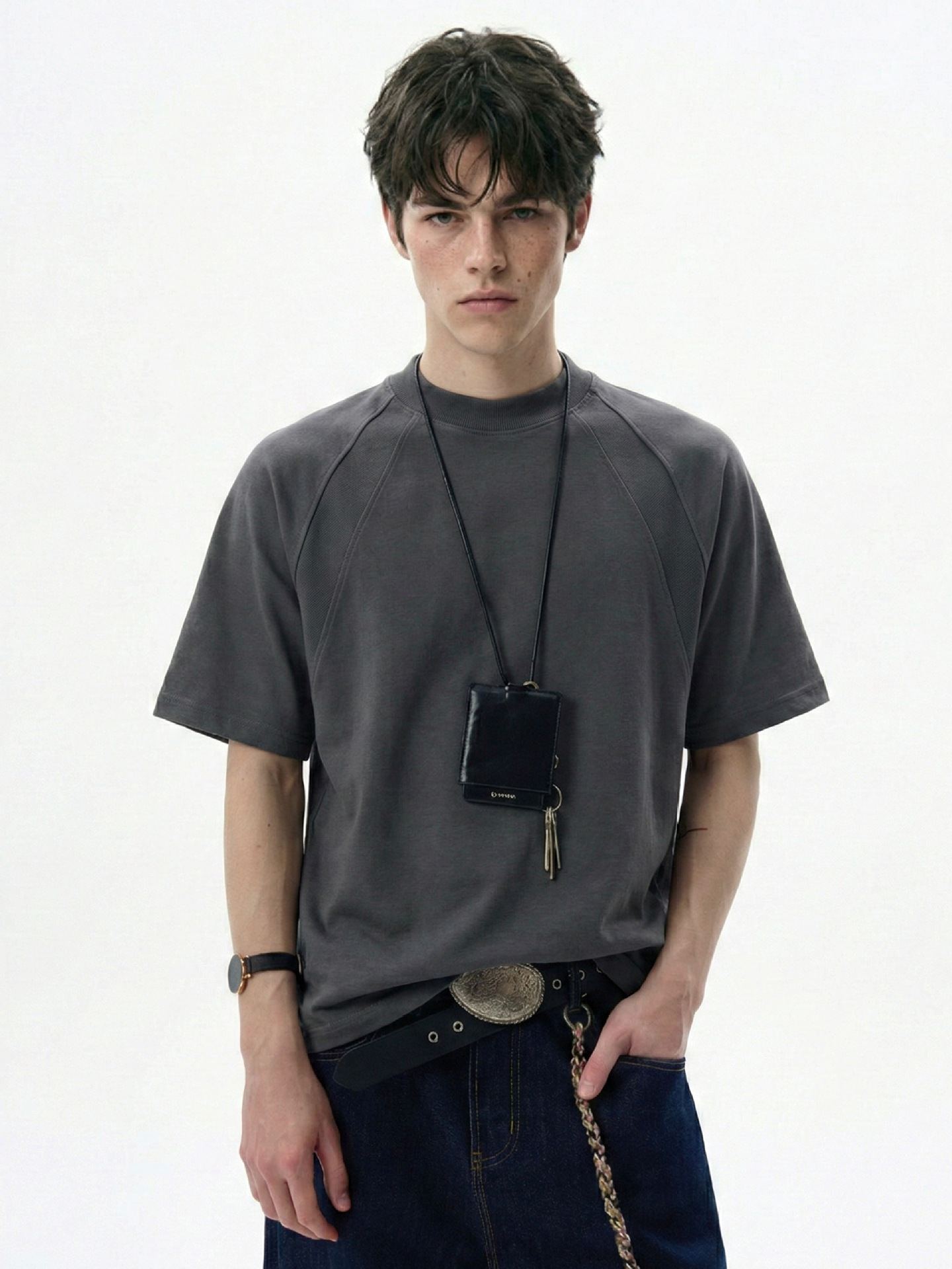 Raglan Sleeve Washed Short Sleeve T-Shirt