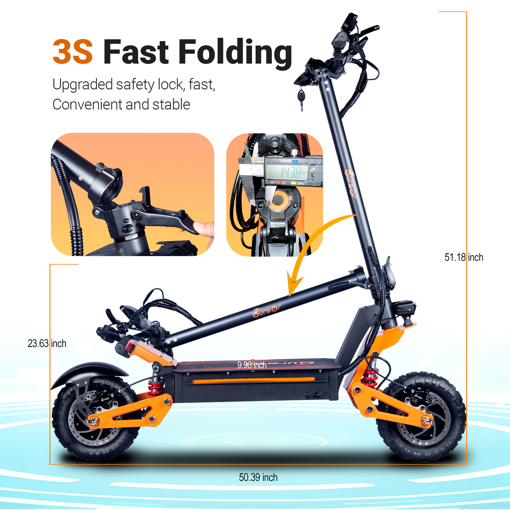 X5 Pro 3000W 60V 40Ah 11 Inches Off Road Eletric Scooter With NFC — image 7