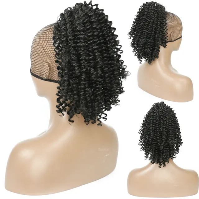 Chemical Fiber Ponytail Short Curly Hair Explosive Head Q14 1B - Shop at LoveMi