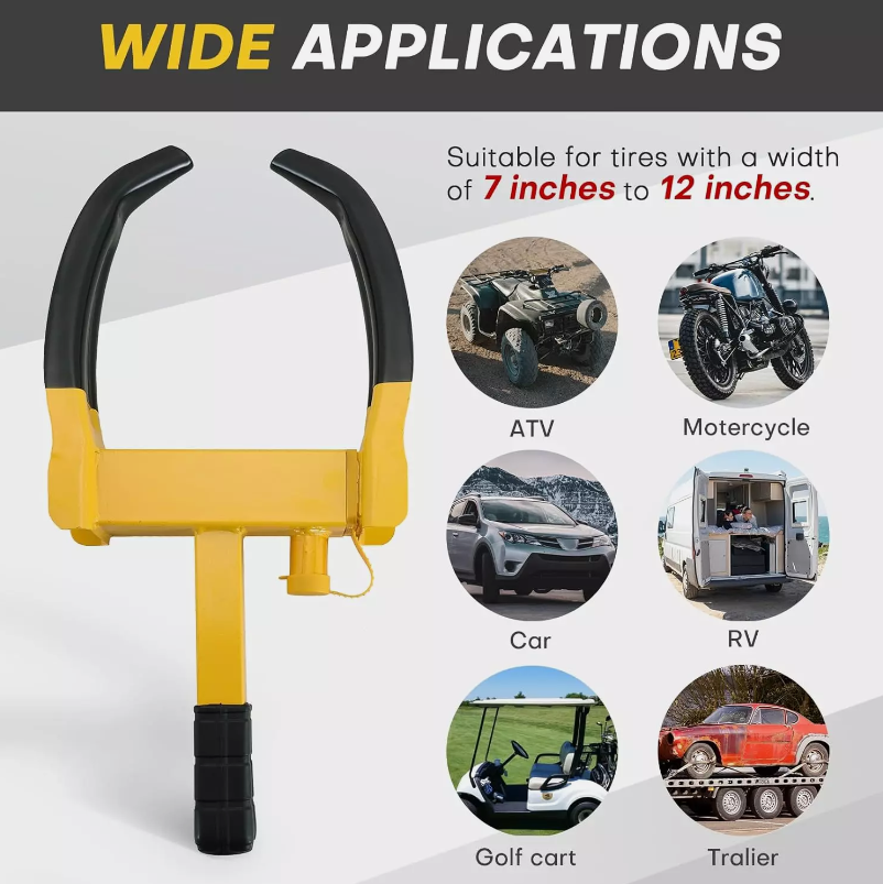 Heavy Duty Security Wheel Clamp Clamps Locks For Caravan Car Van Trailer Lock UK