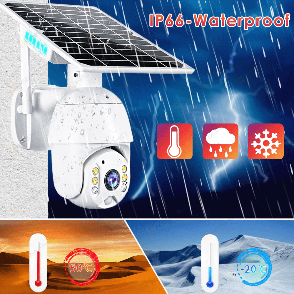 4G SIM Card Security Protection LTE Camera 1080P IP WIFI Wireless Smart Home CAM 8W Solar Panel Battery Outdoor Night Vision — foto 10