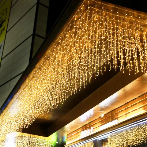 LED Curtain Lights Icicle Waterfall Decorative String