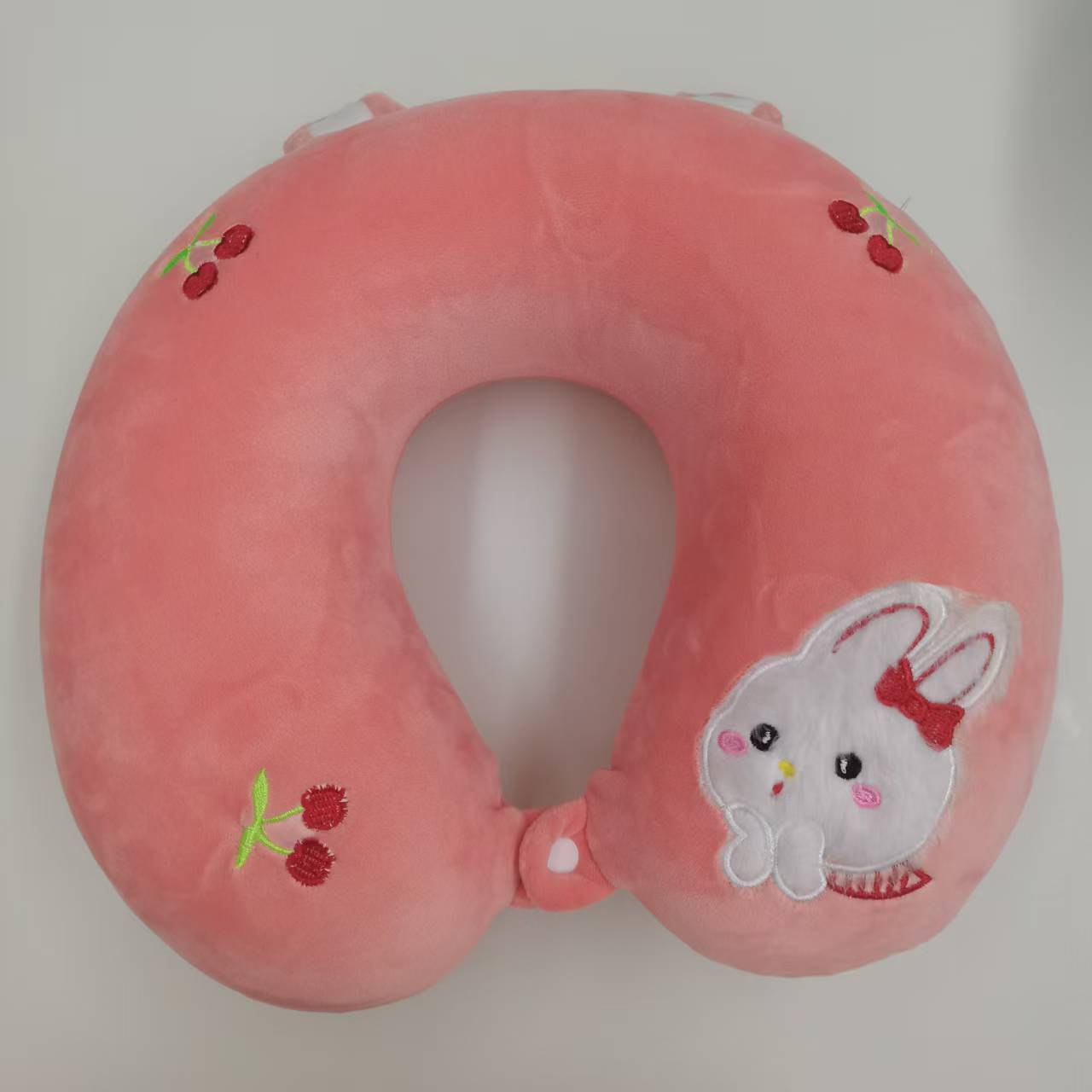 Sweet Cherry Rabbit UShaped Neck Pillow Memory Foam Travel Pillow