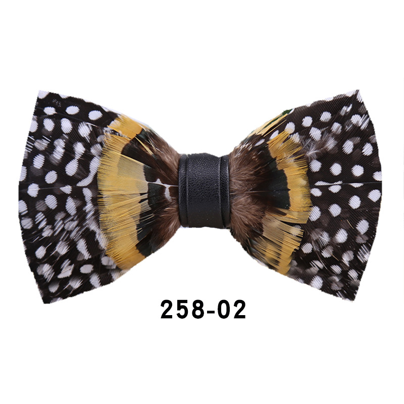 Title 3, Weijian 258 Black And White Dots Khaki Feather ...