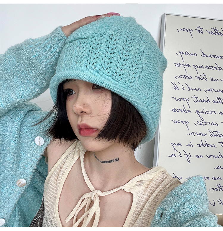 Loose Soft Crochet Wool Hat For Women