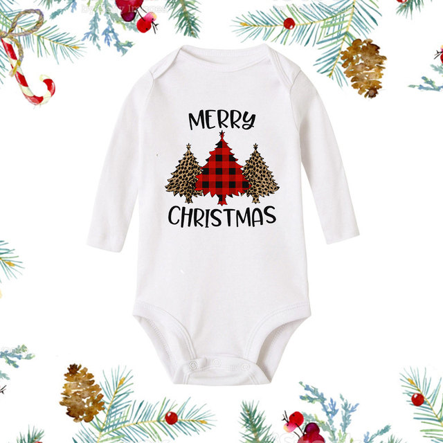 Christmas Newborn Baby White Long Sleeve Jumpsuit — foto 6