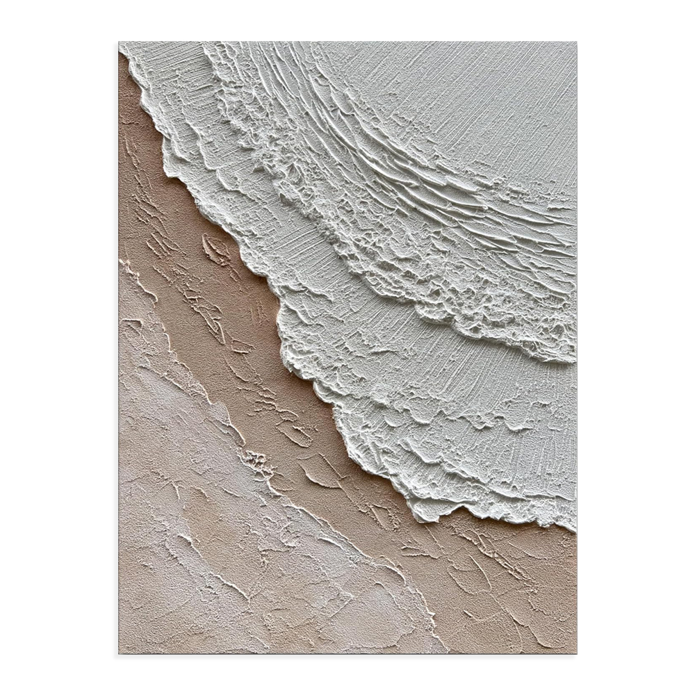 Modern Ocean Waves Abstract Hand Painted Texture Oil Painting On Canvas Sea Wave Landscape Wabi Sabi Style Wall Arts Decor Picture No Framed With... Without Inner Frame - Shop at LoveMi