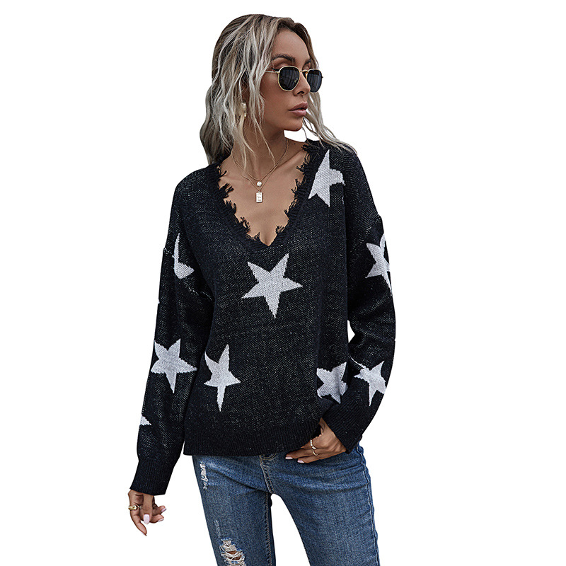 Title 4, Womens Long-Sleeved V-Neck Knitted Bottoming S...