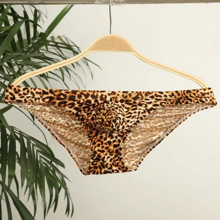 Men's Triangle Leopard Print Exciting Raised Low