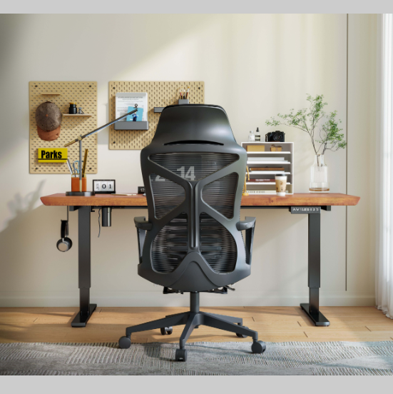 Ergonomic Adjustable Mesh Office Desk Chair with Armrests and Support Foot Rest
