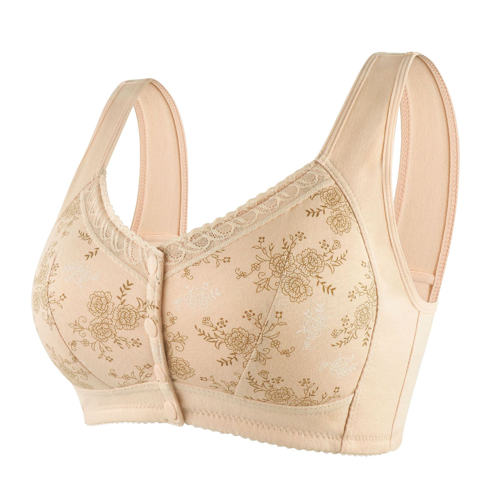 Title 3, Printed Soft Cotton Bra Front Button Ladies Und...