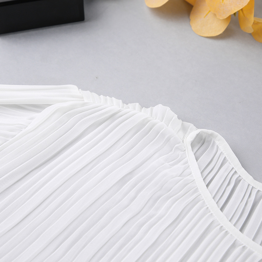 Title 25, Simple Natural Loose Thin Pleated Chiffon Autum...