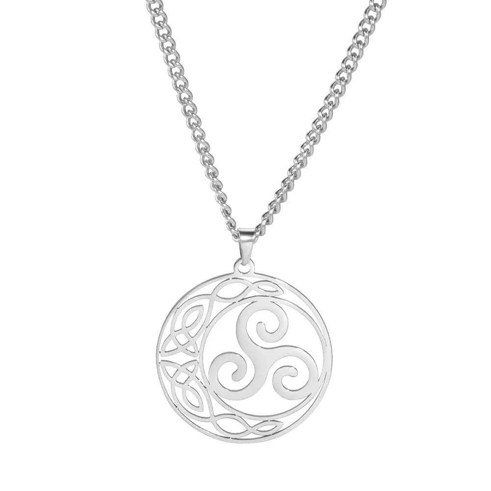 Tangent Circle Triple Screw Necklace