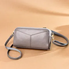 Women's Versatile Casual One Shoulder Messenger Bag - Grey - View 1