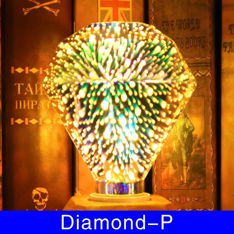 3D Fireworks Decorative Light Bulb Christmas Lights