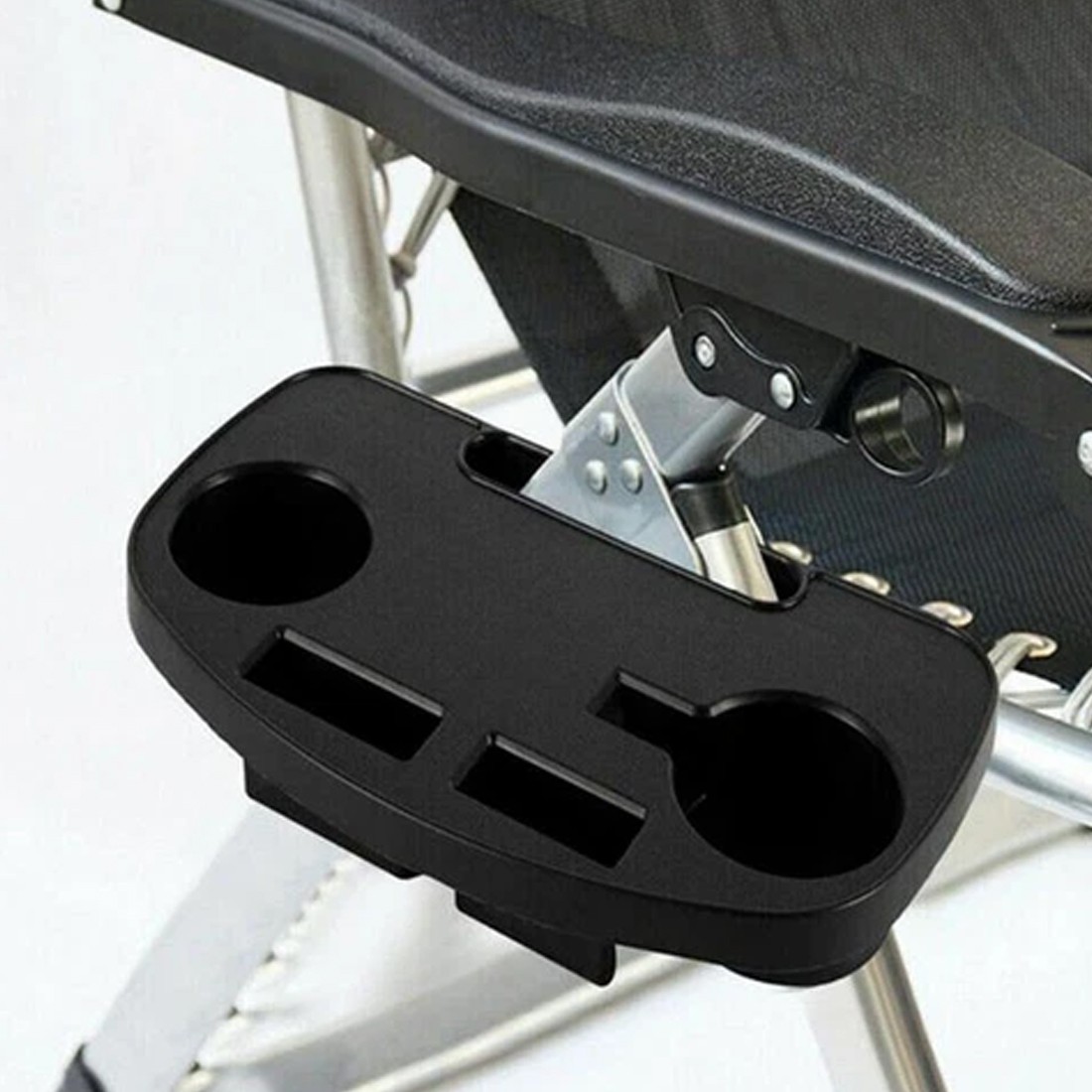 2PCS Clip On Camping Chair Side Table Cup Holder & Phone Storage Tray Outdoor UK