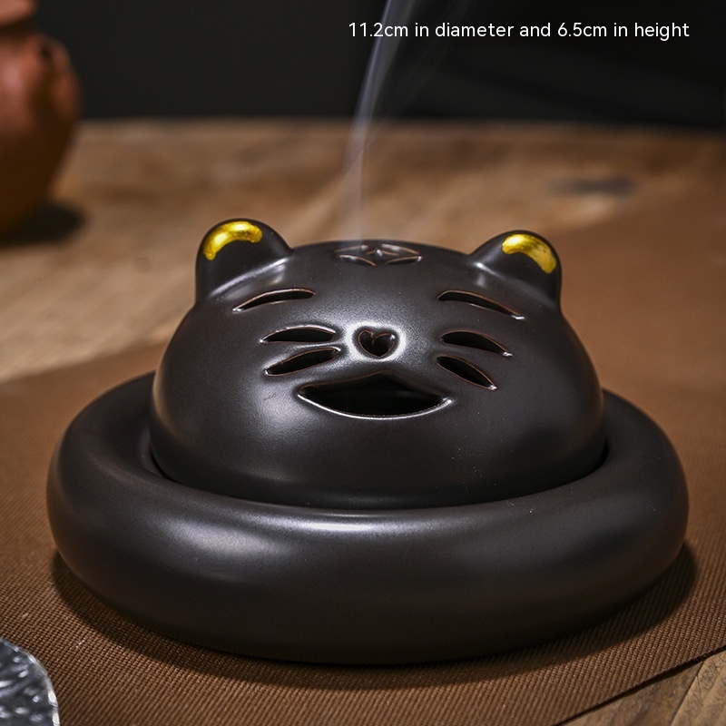 Title 7, Creative Cute Cat Incense Coil Burner Device fo...