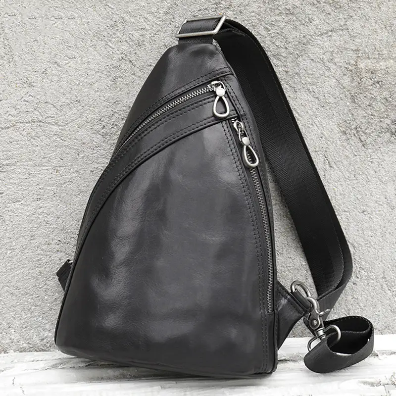 Men's Fashion Leather Messenger Bag For Business