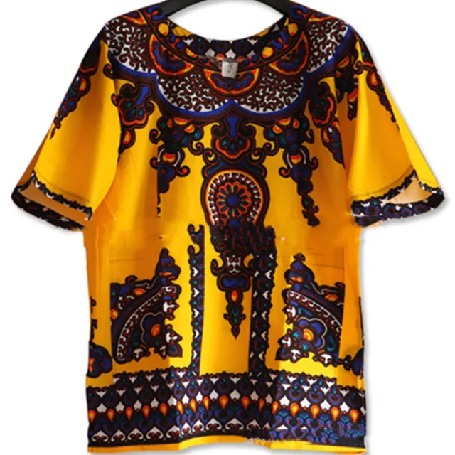 Men's Fashion Casual Cotton And Linen Short Sleeve Shirt Tower Shaped Flower Yellow - Shop at LoveMi