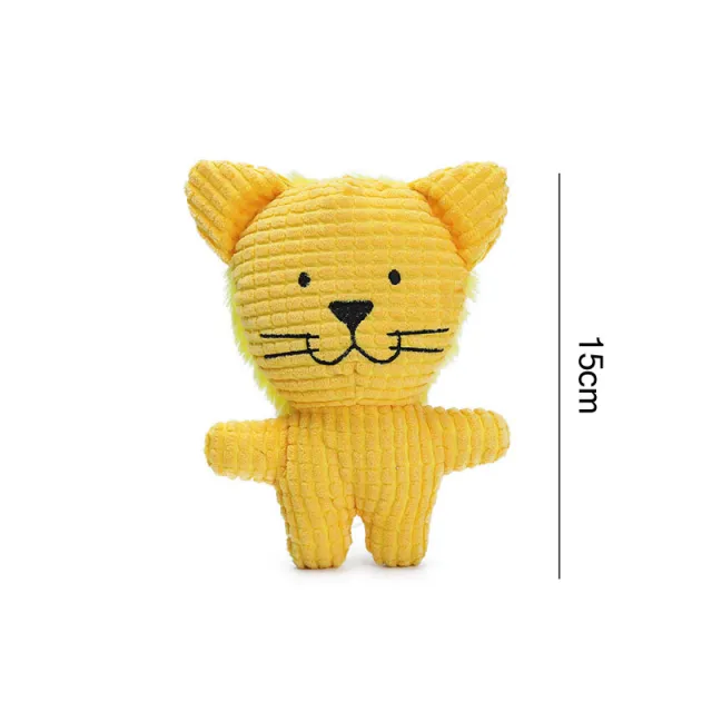 Cute Animal Shape Plush Toys For Small Large Dogs Puppy Squeaky Toy Bite Resistant Dog Chew Toys Dog Accessories Pet Supplies Yellow - Shop at LoveMi
