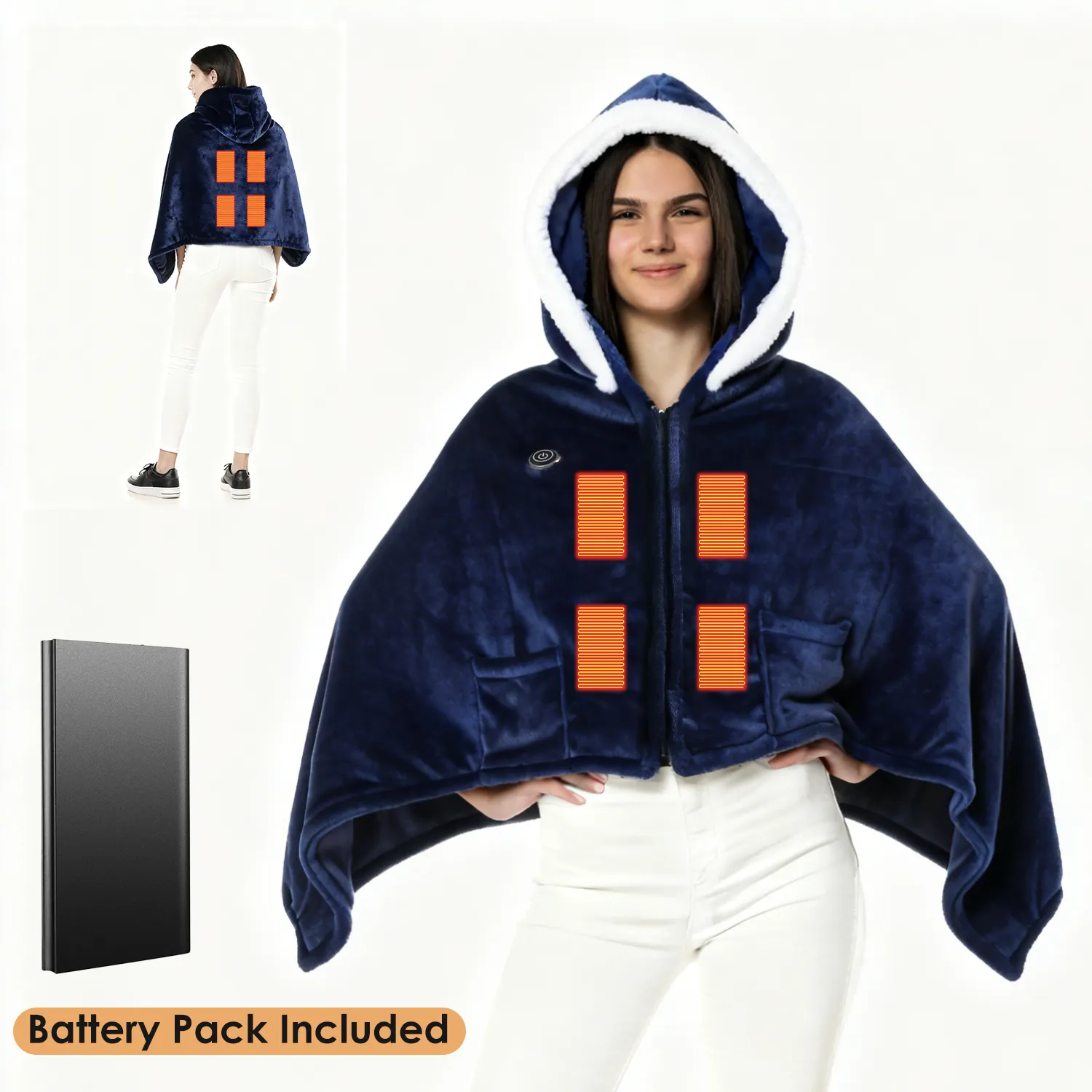 Wearable Heated Throw Blanket