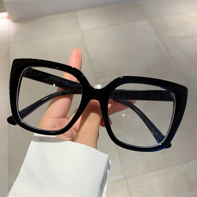 Title 2, Leopard Print Frame Plain Glasses Anti Blue-ray