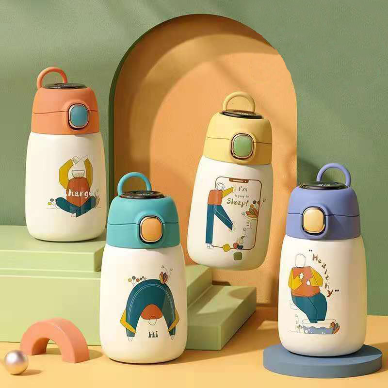 Stainless Steel Smart Vacuum Flask Convenient Mini Student