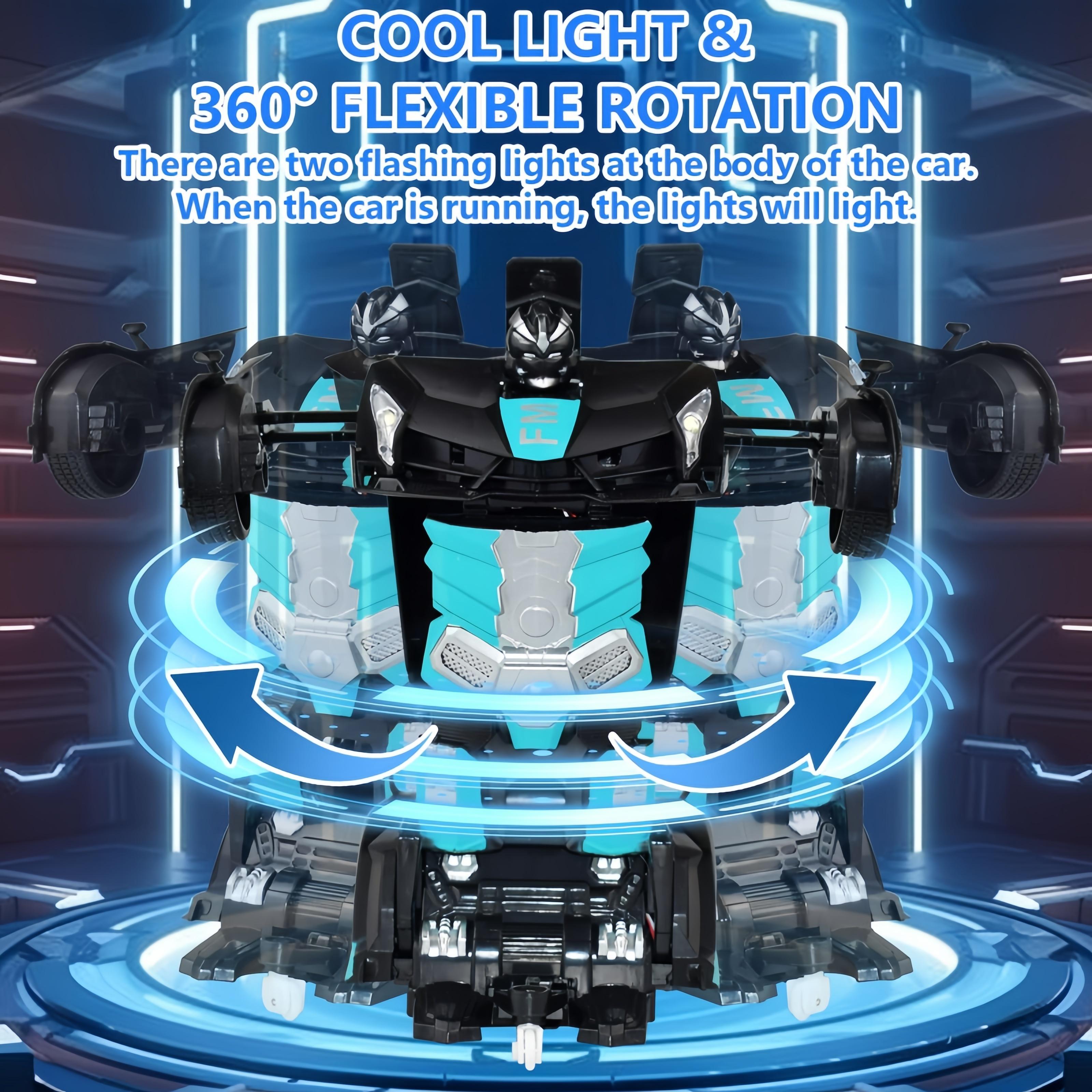 One-Touch Transforming Robot Car Educational Toy With Lights, Sound, Stunt Features, And Omnidirectional Movement,Self-pickup Only. — foto 6