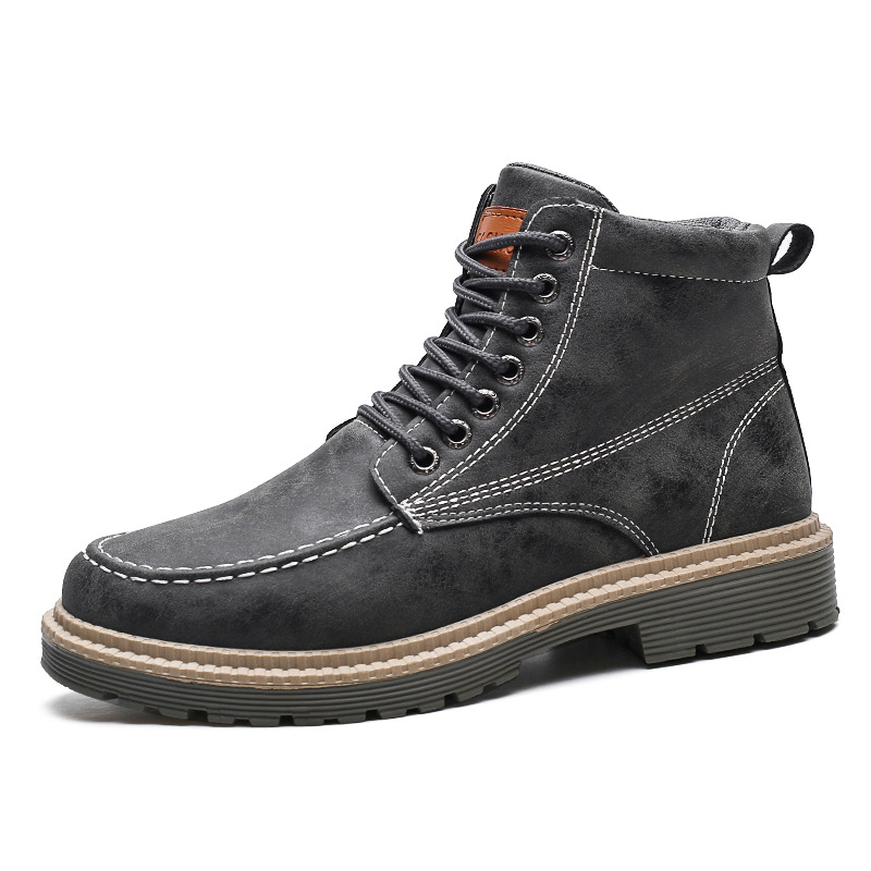 Title 1, Mens Trend Casual Tooling Boots, Retro Leather...