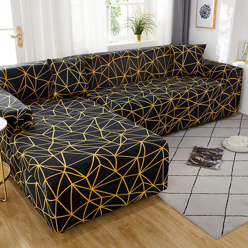 sectional couch cover – Sectional Couch Cover Stretchable Printed ELOISEA