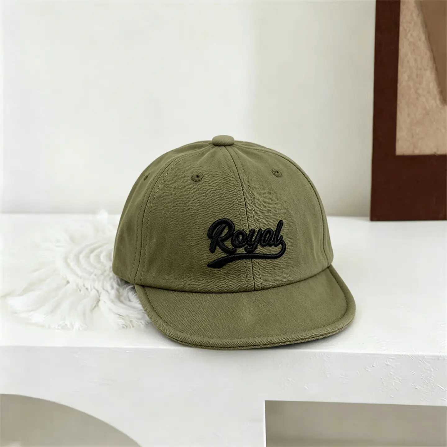 Summer Children's Plain-color Royal Letter-stitched Short-brim Casual