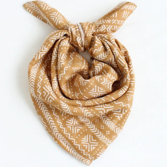 Double Layer Bamboo Cotton Gauze Small Square Towel Geometry - Shop at LoveMi
