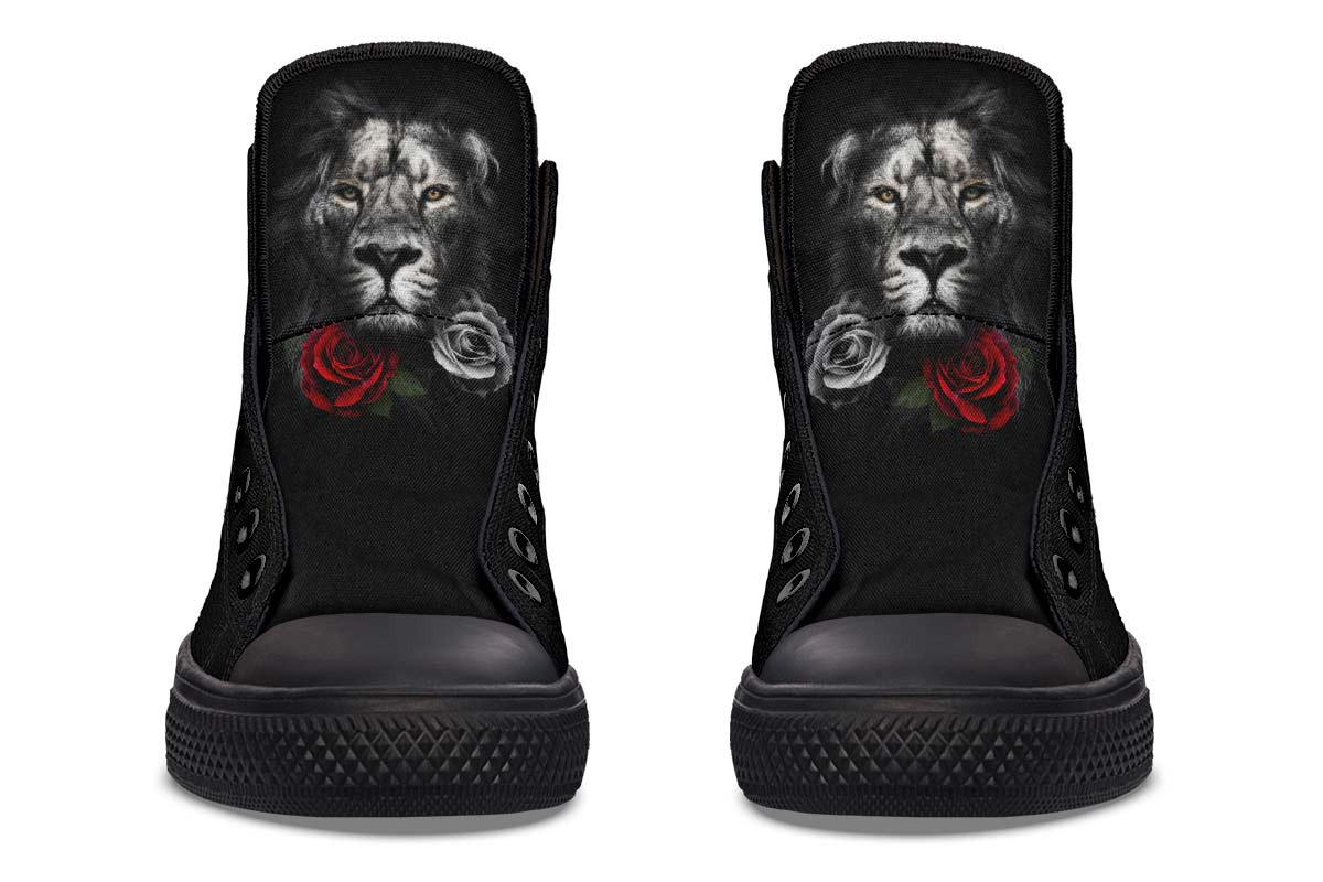 Printed Couple High-top Canvas Shoes