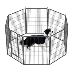 Dog Pens Outdoor Dog Fence Dog Playpen For Large Dogs Dog Kennel Pet Playpen - Black - View 1