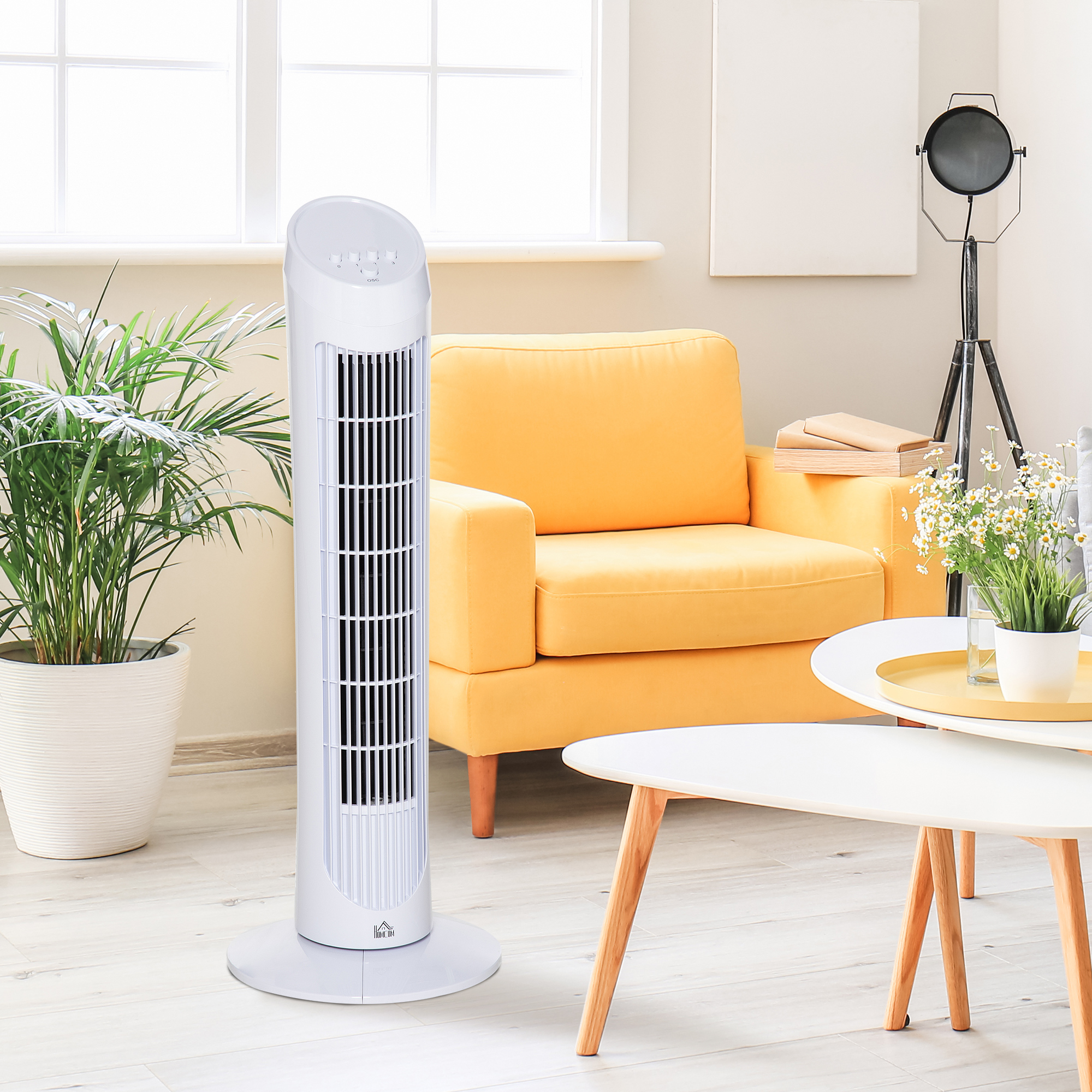 Tower Fan For Bedroom Cooling, 30 Inch Electric 70 Oscillating Fan With 3 Speed Settings, Standing Floor Fan For Home Office Indoor, White This Product Is Prohibited From Sale On Amazon.