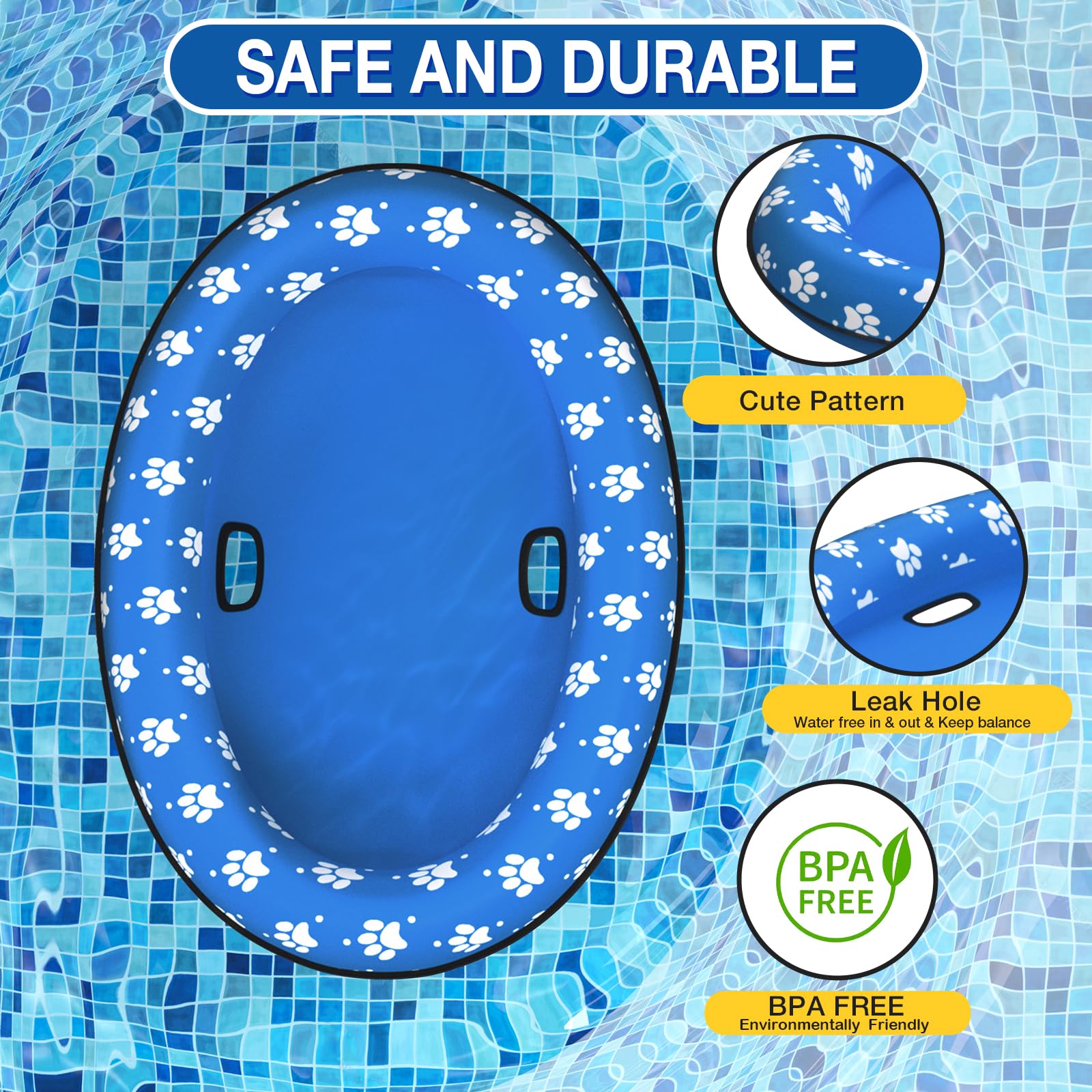 Pet Soft Dog Float Raft - Inflatable Dog Swimming Float For Summer